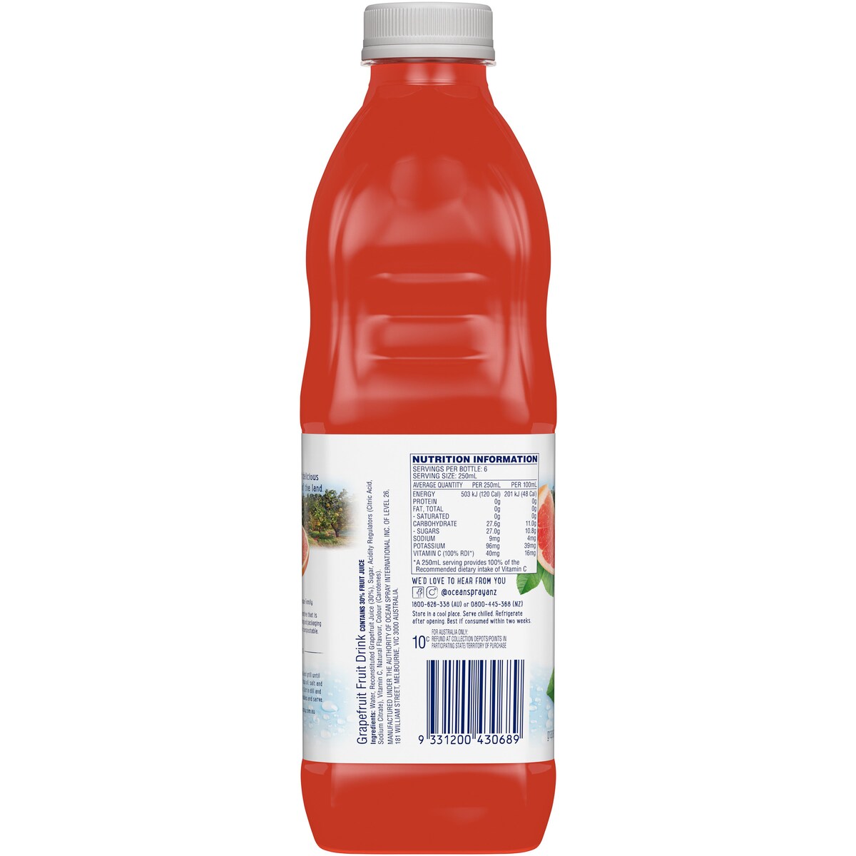 Ocean Spray Ruby Red Grapefruit Juice Drink 1.5l