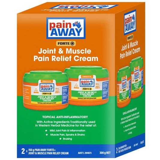 Pain Away Forte+ Joint & Muscle Cream Fast-Absorbing 2 x 150g