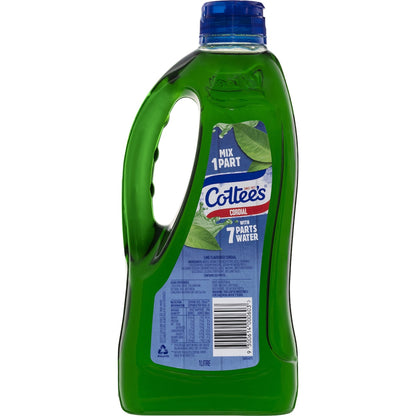 Cottees Lime Cordial Coola Green Bottle 1L