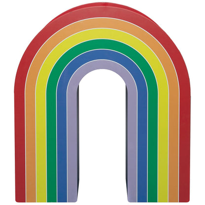 Delta Children Rainbow Bookcase - Sturdy Wood Construction, 4 Tiers, Colorful Finish