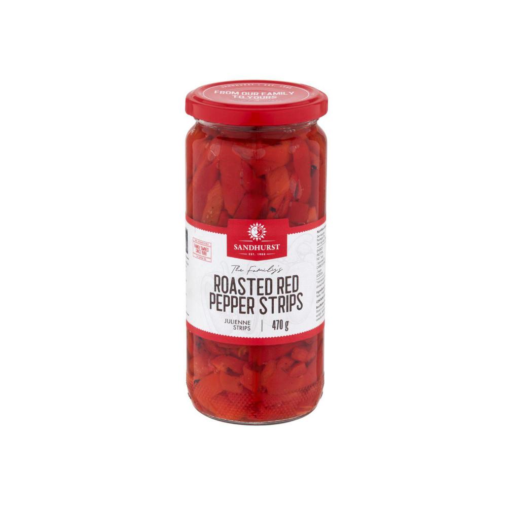 Sandhurst Roasted Red Pepper Strips - 470g
