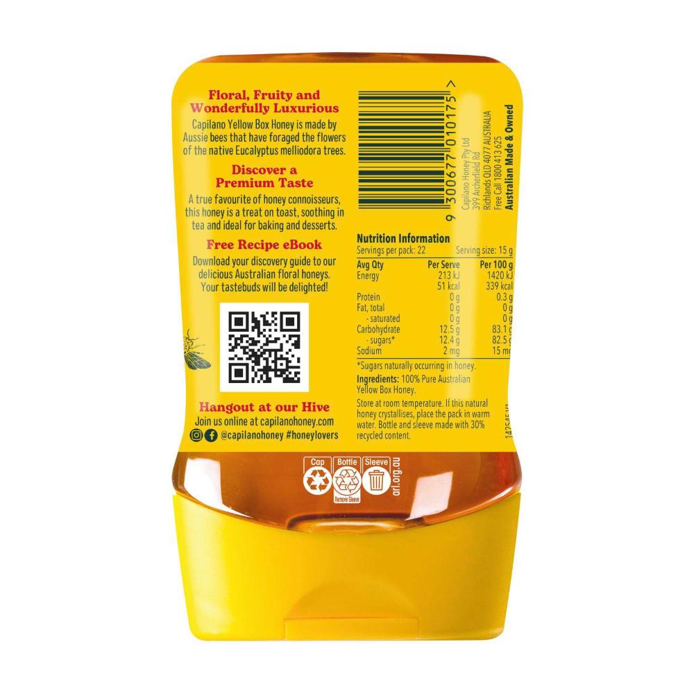 Capilano Delicate & Smooth Yellow Box Honey Upside Down - 340g