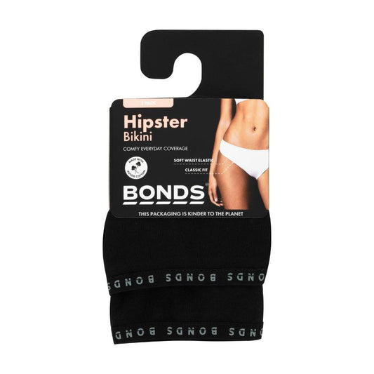 Bonds Womens Hipster Bikini Brief Size 10 - 2 pack