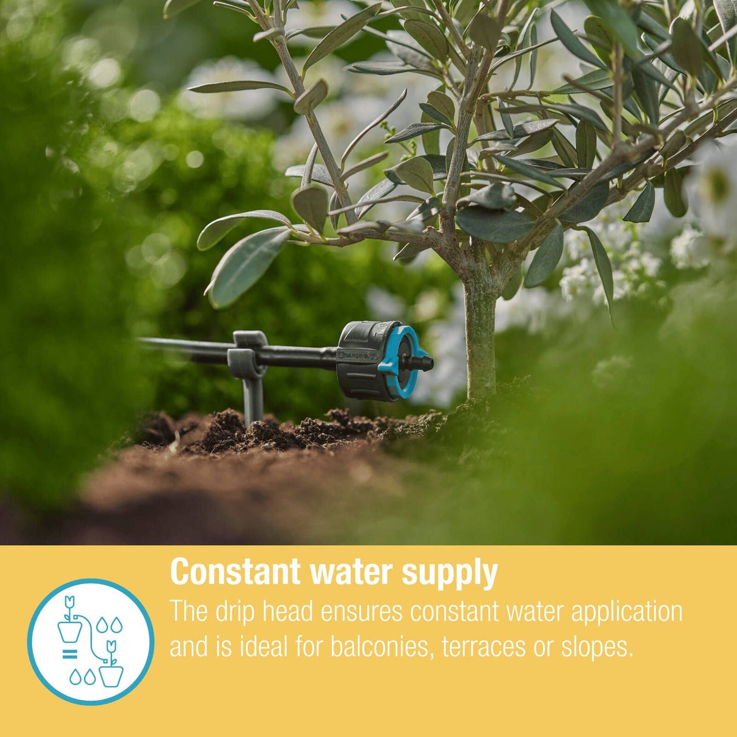 Gardena Micro Irrigation Adjustable Endline Drip Head - 1-8L/H - 5 Pack