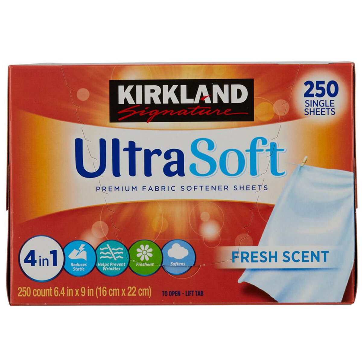 Kirkland Signature Fabric Softener Sheets 2 x 250 Count White Fresh