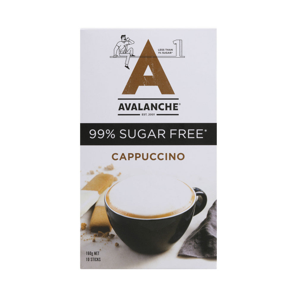 Avalanche Cappuccino 99% Sugar Free Coffee Sachets - 10 pack