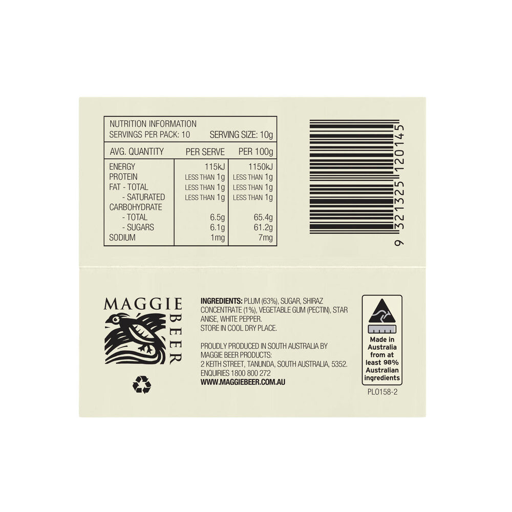 Maggie Beer Plum And Shiraz Paste - 100g