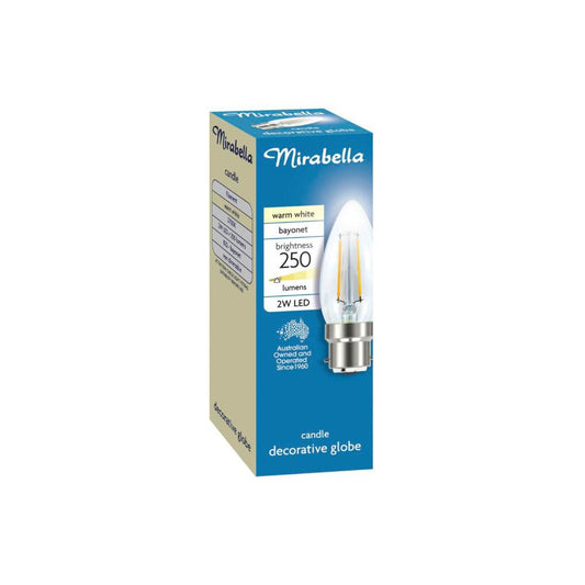 Mirabella Gls BC Globe Warm White Led 2w 250 Lumens - 1 each