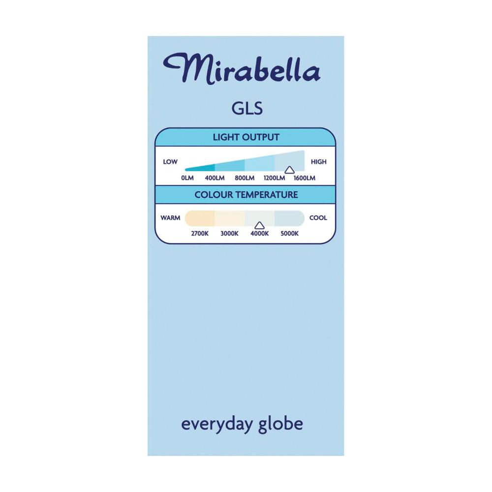 Mirabella Gls Es Globe Cool White Led 14w 1400 Lumens - 1 each