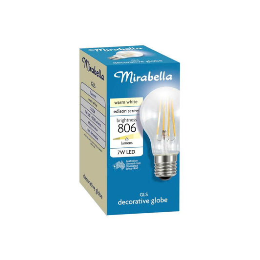 Mirabella Gls Es Globe Warm White Filament Led 7w 806 Lumens - 1 each