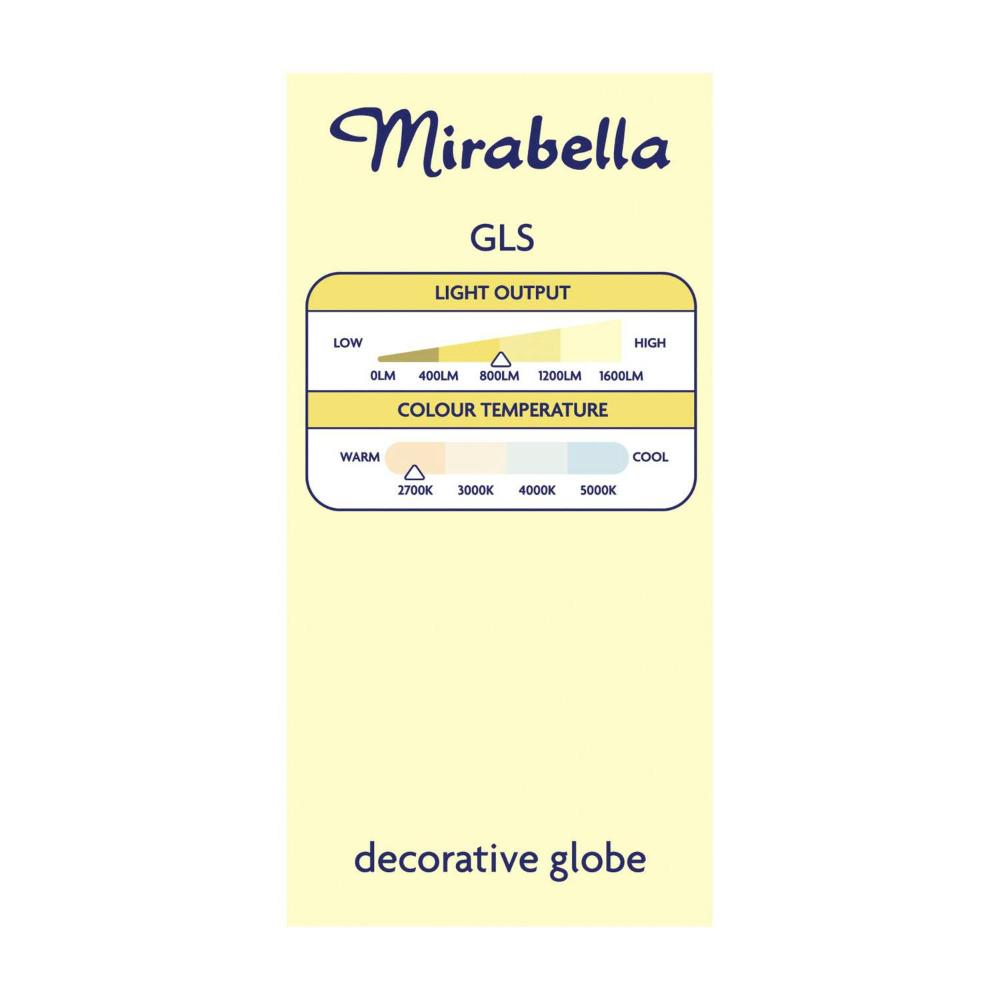Mirabella Gls Es Globe Warm White Filament Led 7w 806 Lumens - 1 each