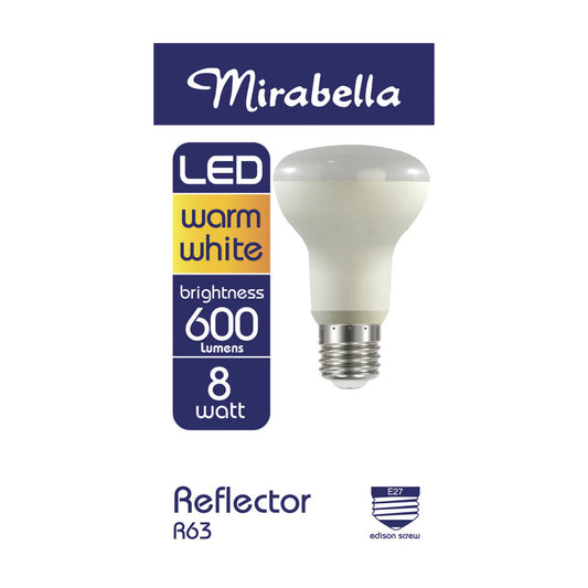 Mirabella Reflector R63 ES Globe Warm White Led 8W 600 Lumens - 1 each