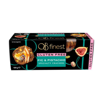 OB Finest Gluten Free Pistachio & Fig Speciality Crackers - 130g