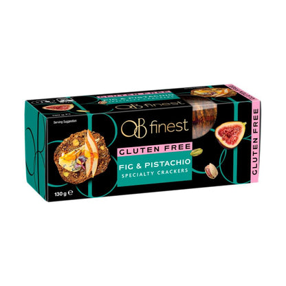 OB Finest Gluten Free Pistachio & Fig Speciality Crackers - 130g
