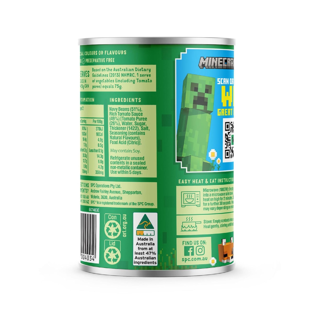 Spc Baked Beans Rich Tomato 425g