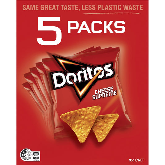Doritos Corn Chips Cheese Supreme 5 Pack