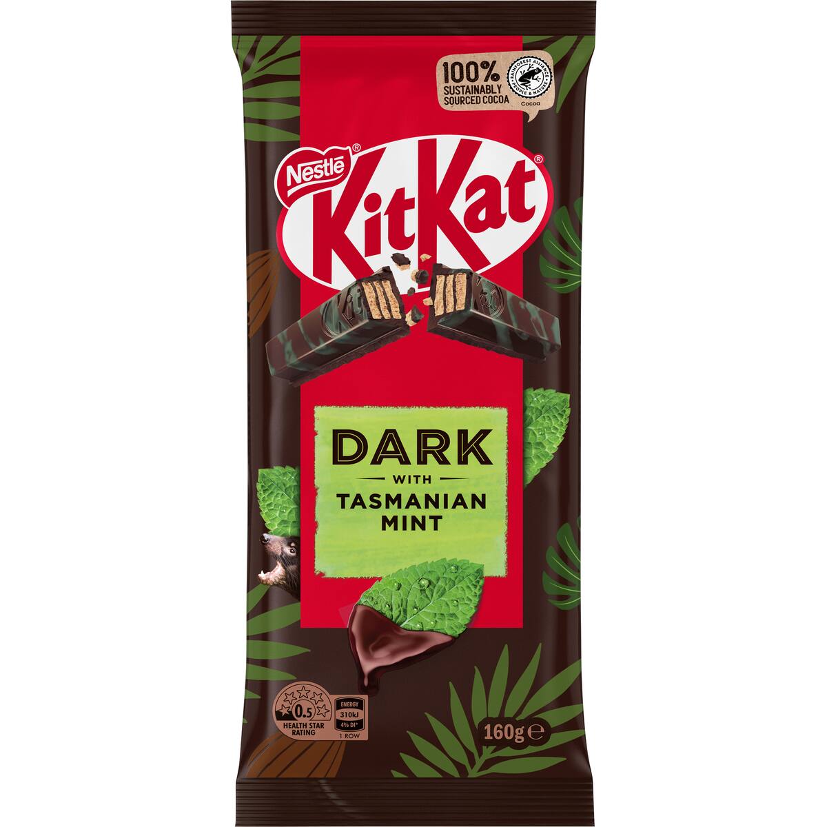 Kitkat Tasmanian Mint Dark Chocolate Block 160g