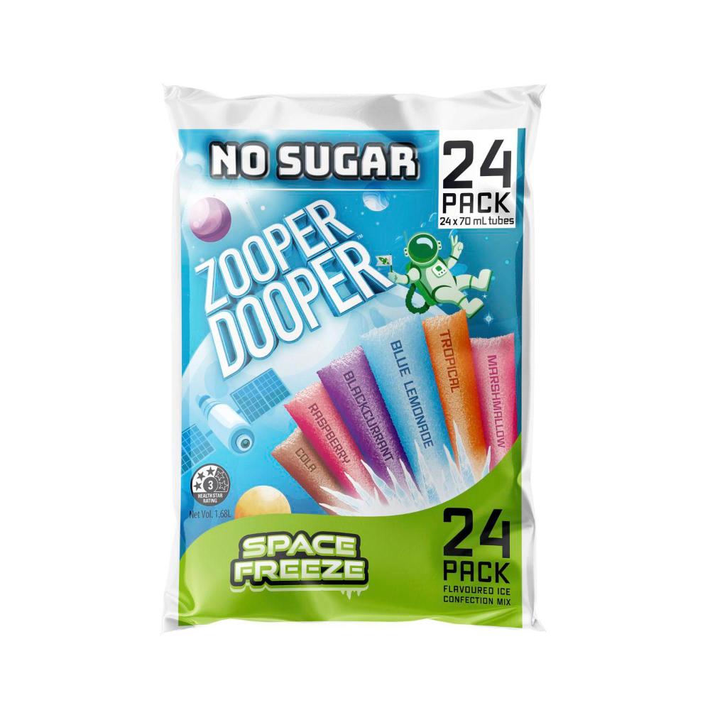 Zooper Dooper No Sugar Ice Water - 24 Pack