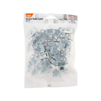 Taskmaster Zinc Double Roller Catch - 20 Pack