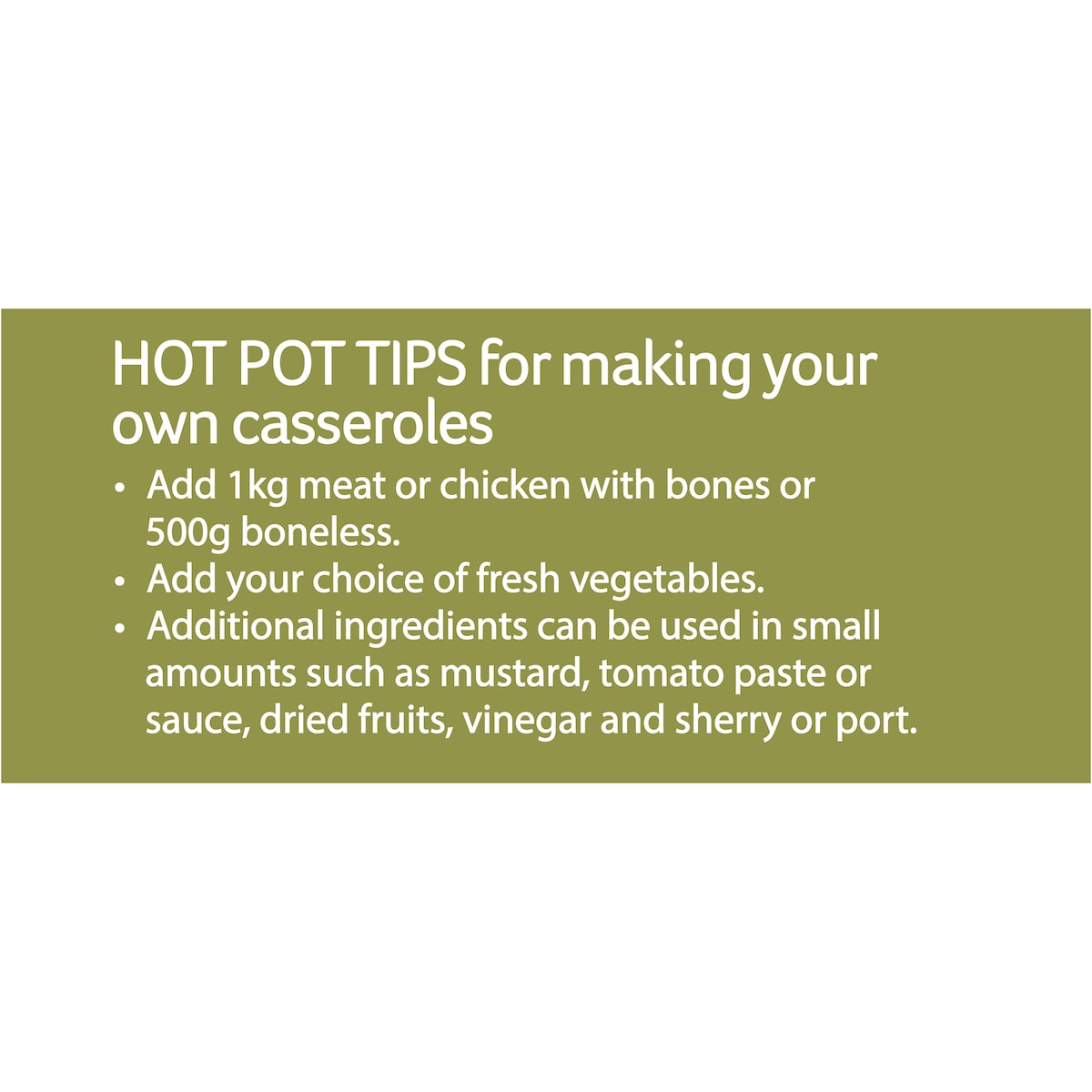 Continental Hot Pot Casserole Base Savoury 80g