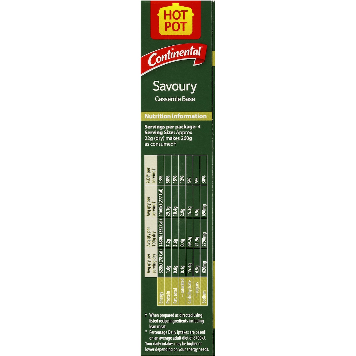 Continental Hot Pot Casserole Base Savoury 80g