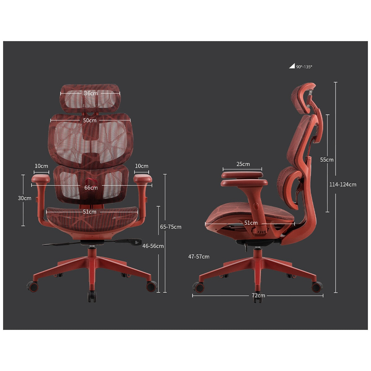 Onex Ventra Mesh Office Chair Onex-Ventra-B Black Mesh Plastic