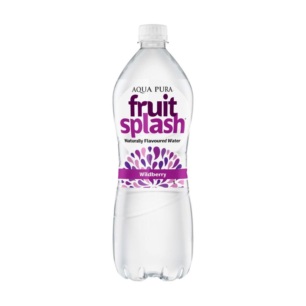 Aqua Pura Fruit Splash Flavoured Water Wildberry - 1L