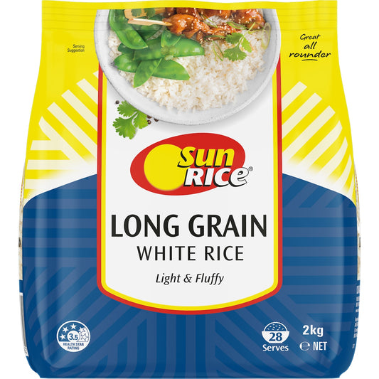 Sunrice White Rice Premium Long Grain 2kg