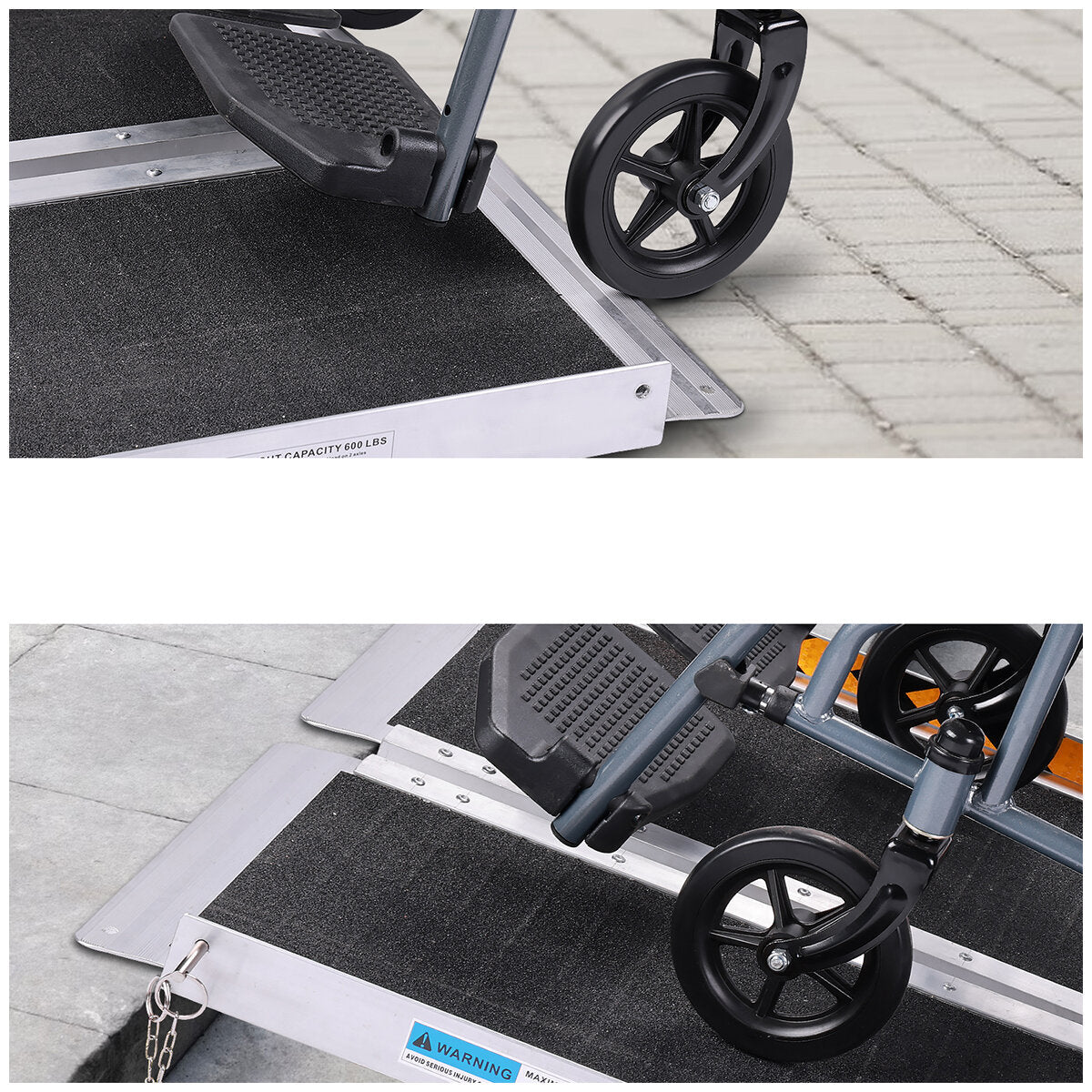 Altus Non-Slip Aluminium Wheelchair Ramp Black AL1830ARAMP 183cm 270kg