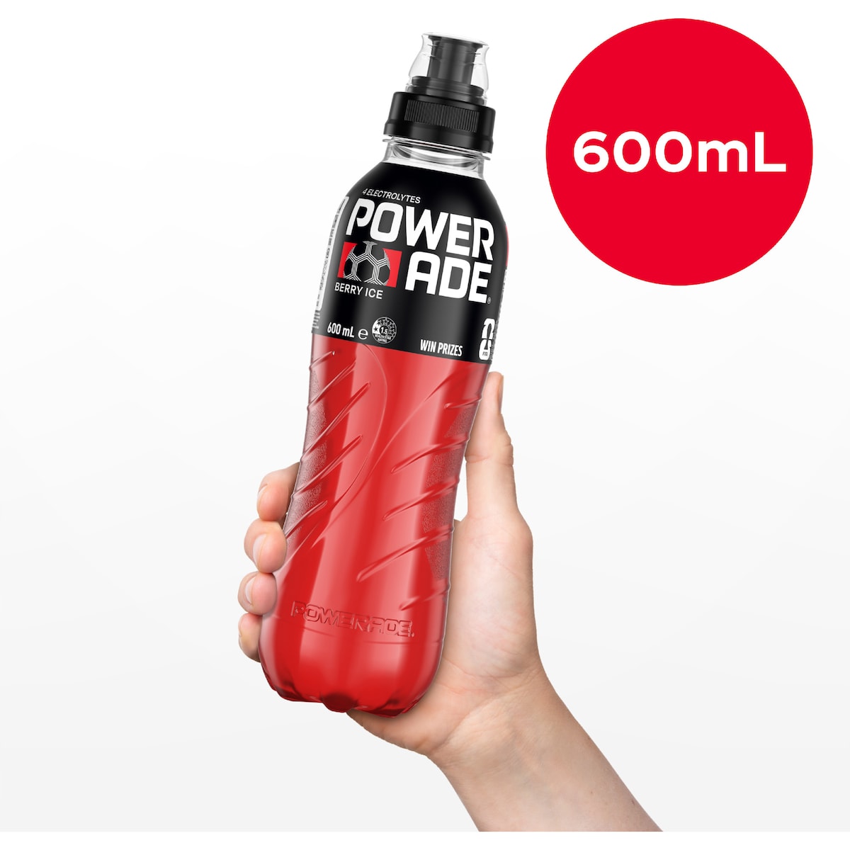 Powerade Ion4 Berry Ice Sports Drink Sipper Cap 600ml