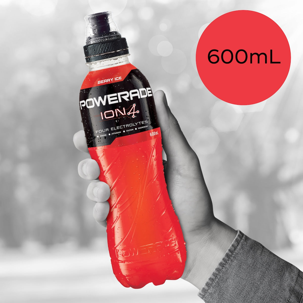 Powerade Ion4 Berry Ice Sports Drink Sipper Cap 600ml