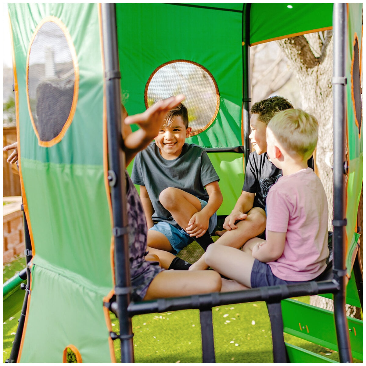 Gobaplay SummitPro Climbing Tower GP0020 with Slide, Cornhole, Sandbox, Ages 3+