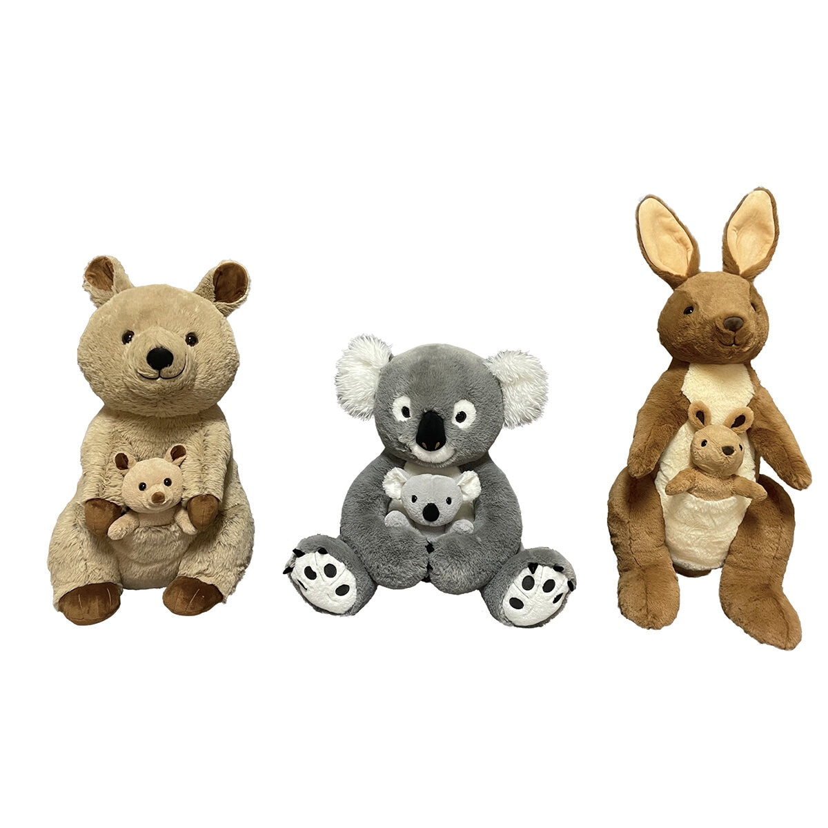 Hugfun Aussie Native Plush Kangaroo with Koala & Quokka - Soft & Cuddly Animals for All Ages