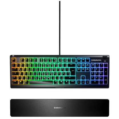 Steelseries Apex 3 Gaming Keyboard 64795 Black IP32 Water Resistant
