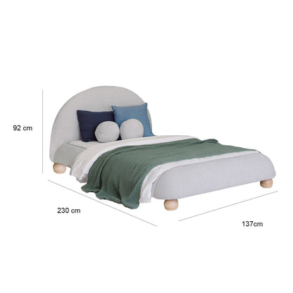 Aesthetik Kids King Single Upholstered Bed AK642524Z Grey