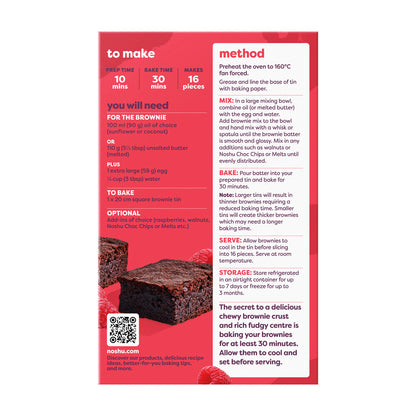Noshu Low Carb Fudgy Brownies Mix - 300g