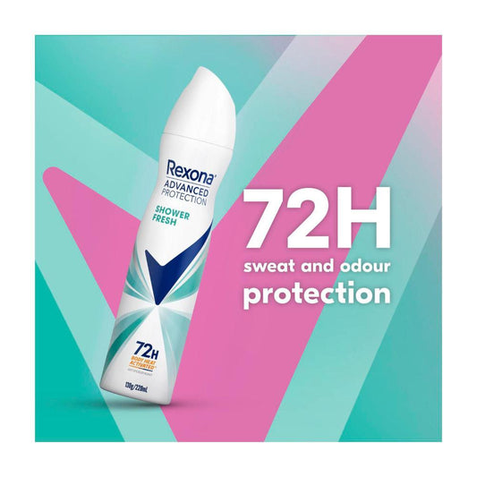 Rexona Women Deodorant 72hr Advanced Aerosol Shower Fresh - 220mL