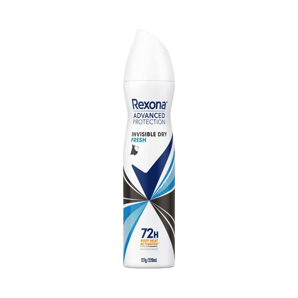 Rexona Women Deodorant 72hr Advanced Aerosol Invisible Dry Fresh - 220mL