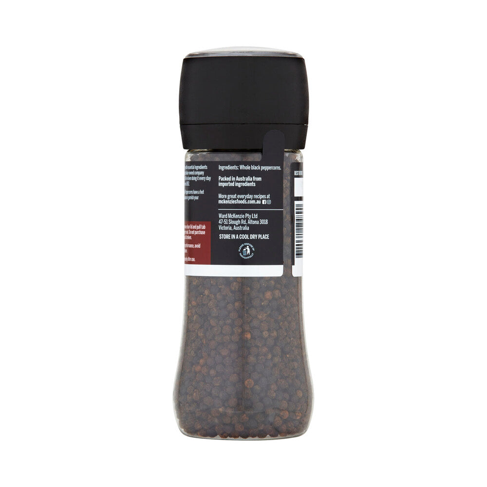 McKenzie's Whole Black Pepper Grinders - 200g