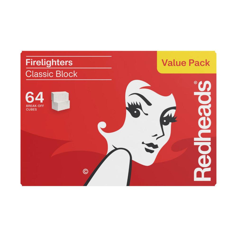 Redheads Firelighter Mega Block - 64 pack