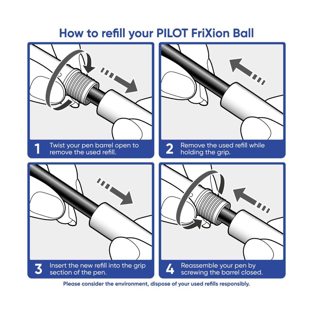 Pilot Frixion Ball Black/ Blue/ Red - 3 Pack