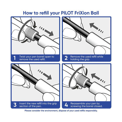 Pilot Frixion Ball Black/ Blue/ Red - 3 Pack