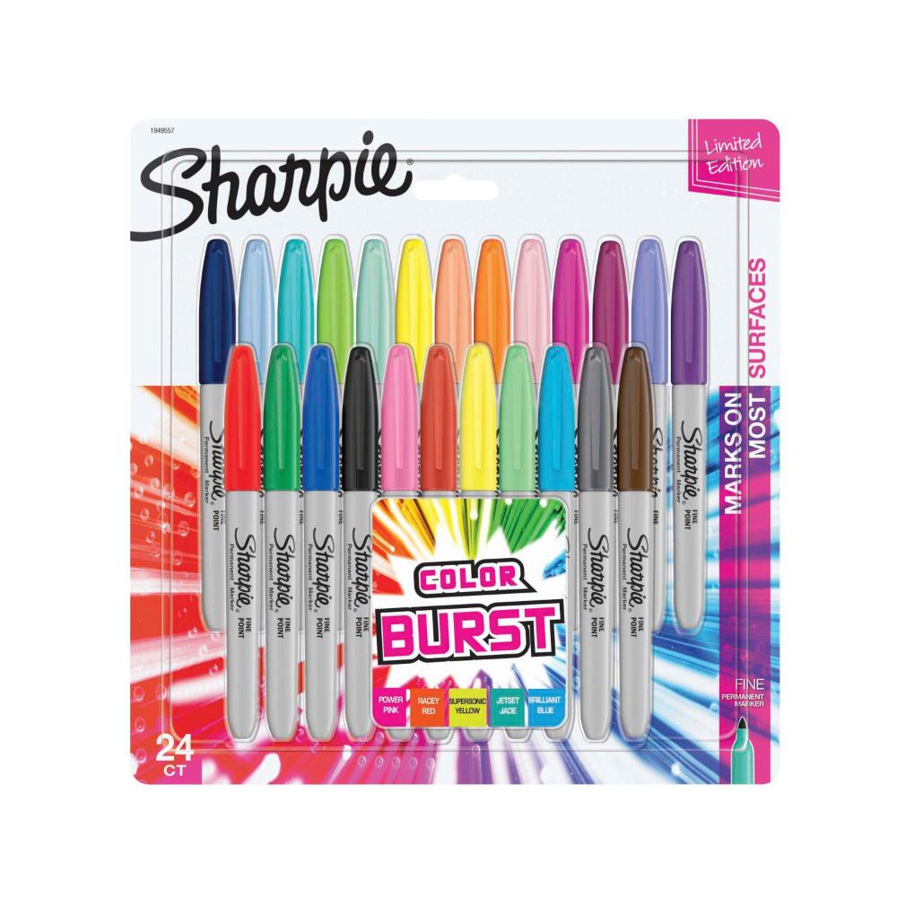 Sharpie Markers Fine Tip Colour Burst - 24 Pack