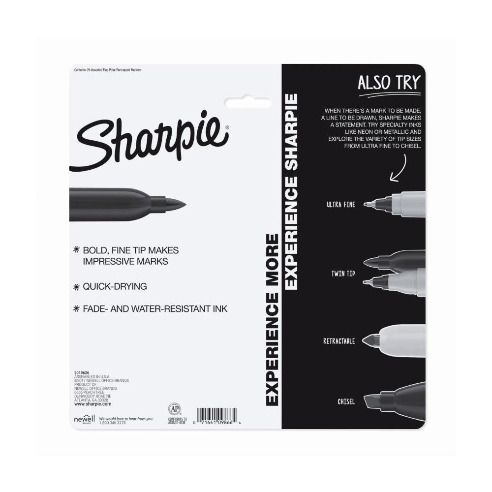Sharpie Markers Fine Tip Colour Burst - 24 Pack