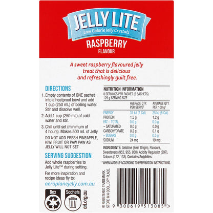 Aeroplane Jelly Lite Crystals Raspberry 9g X 2 Pack