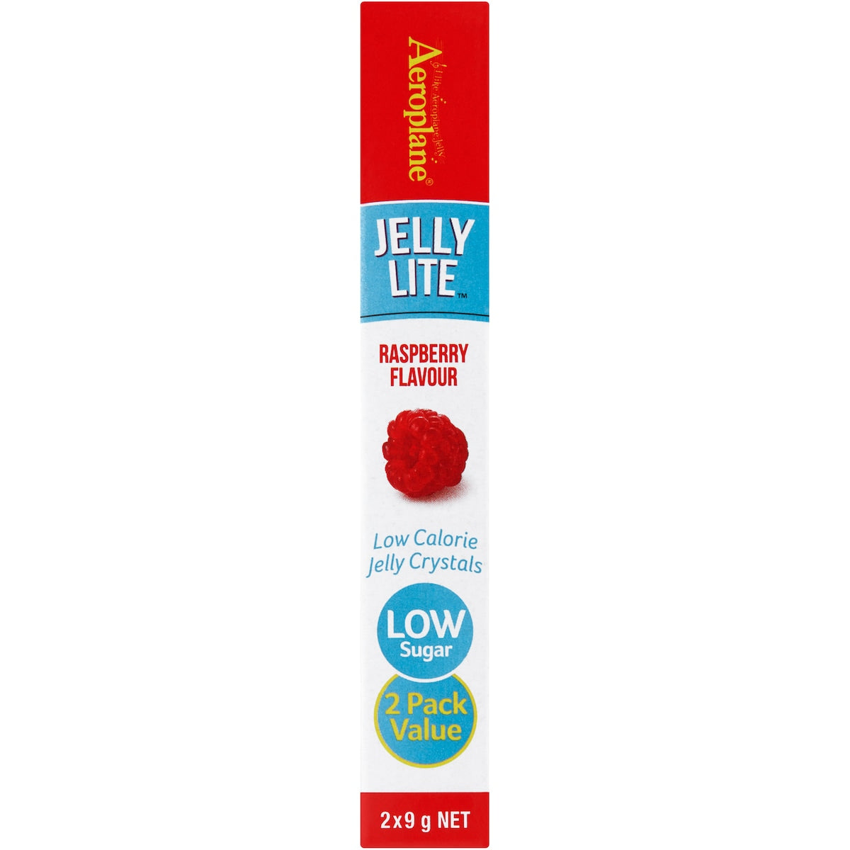 Aeroplane Jelly Lite Crystals Raspberry 9g X 2 Pack