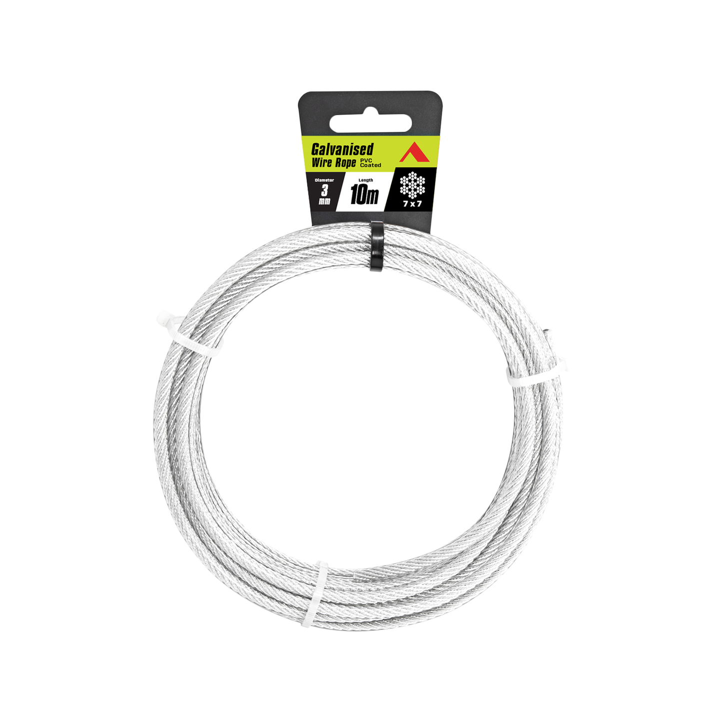 Pinnacle Galvanised PVC Coated Wire Rope - 3mm x 10m