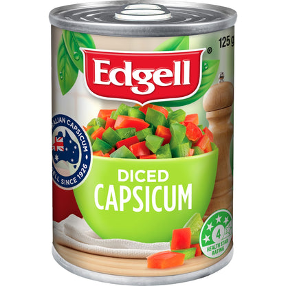 Edgell Australian Diced Capsicum Canned Vegetables 125g