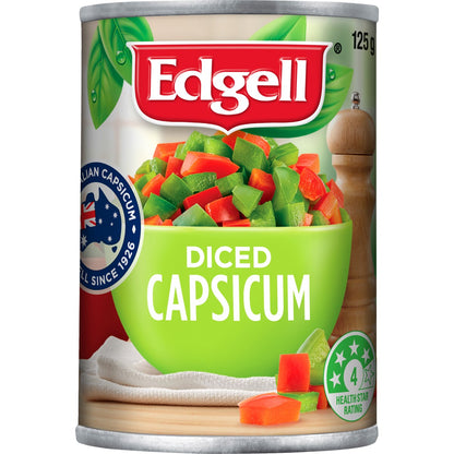 Edgell Australian Diced Capsicum Canned Vegetables 125g