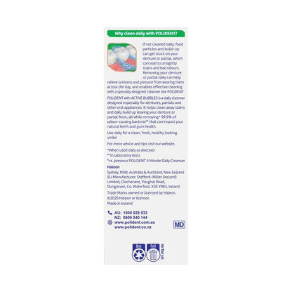 Polident 3 Minute Daily eanser For Dentures And Partials - 66 pack